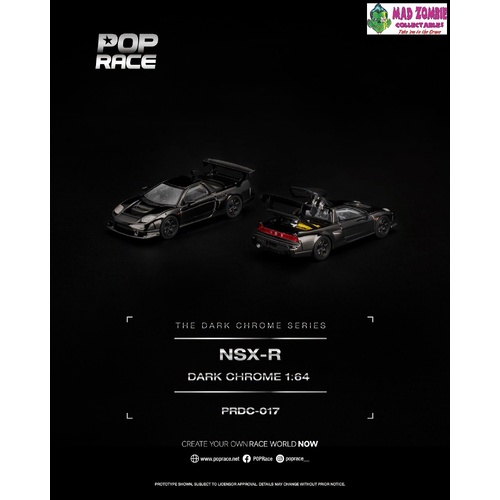Pop Race 1/64 - NSX-R DARK CHROME - PRE-ORDER