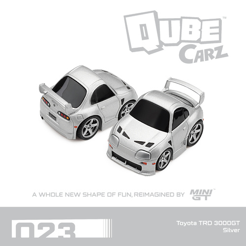 MINI GT Qube Carz - Toyota TRD 3000GT Silver / Blister packaging - PRE ORDER