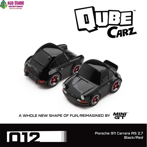 MINI GT Qube Carz - Porsche 911 Carrera RS 2.7 Black/Red / Blister packaging - PRE-ORDER