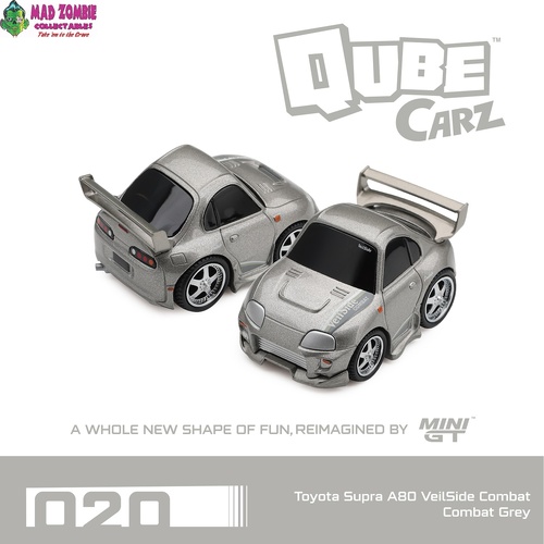 MINI GT Qube Carz - Toyota Supra (A80) VeilSide Combat Combat Grey / Blister packaging - PRE ORDER