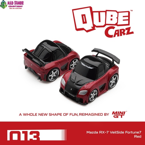 MINI GT Qube Carz - Mazda RX-7 VeilSide Fortune7 Red / Blister packaging - PRE-ORDER