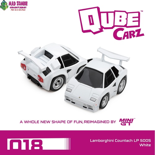 MINI GT Qube Carz - Lamborghini Countach 500S White / Blister packaging - PRE ORDER