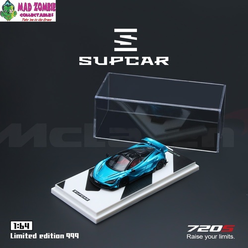 SupCar 1/64 - McLaren 720S Bright Blue (Limited to 999 Pieces World Wide) - PRE-ORDER