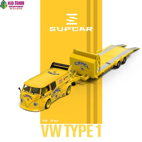 SupCar 1/64 - Volkswagen T1 & Trailer - Camel Livery - PRE-ORDER