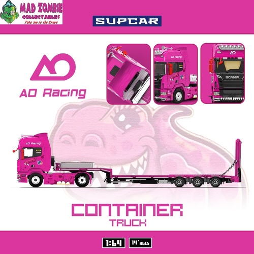 SupCar 1/64 - Scania Flatbed Trailer - AO Racing Rexy Livery - PRE-ORDER