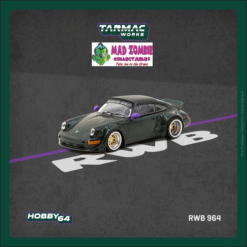 Tarmac Works Hobby 64 - RWB 964 Green - (PRE-ORDER)