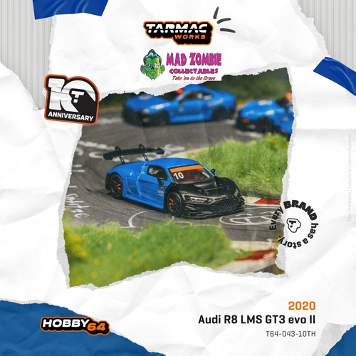 Tarmac Works Hobby 64 -  Audi R8 LMS GT3 evo II Tarmac Works 10th Anniversary - (PRE-ORDER)