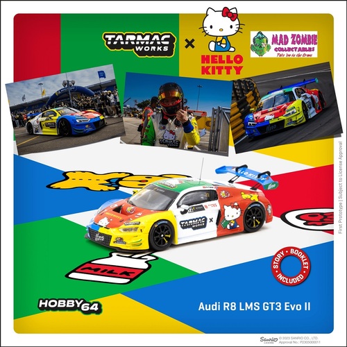Tarmac Works Hobby 64 - Audi R8 LMS GT3 Evo II Macau GT Cup 2022 Uno Racing Adderly Fong