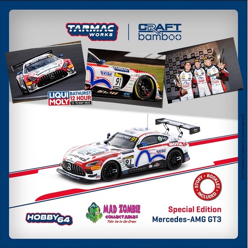 Tarmac Works 1:64 Hobby 64 - Mercedes-AMG GT3 Bathurst 12 Hour 2022 Craft-Bamboo Racing M. Engel / D. Juncadella / K. Tse