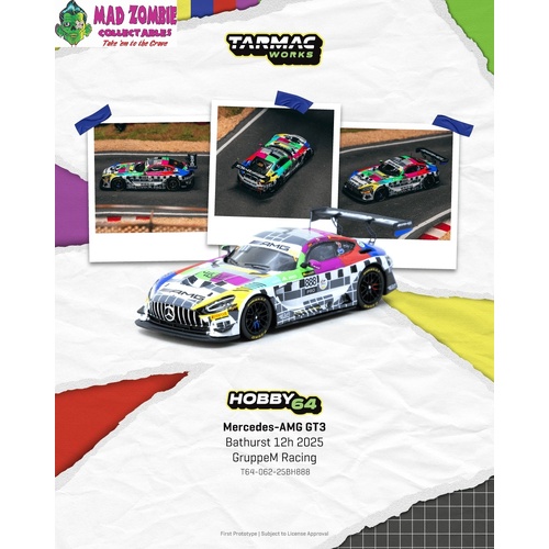 Tarmac Works Hobby 64 - Mercedes-AMG GT3 Bathurst 12h 2025 GruppeM Racing Maro Engel / Mikaël Grenier / Maxime Martin - (PRE-ORDER)