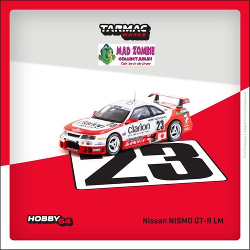 Tarmac Works Hobby 64 - Nissan NISMO GT-R LM 24h of Le Mans 1995 Presentation K. Hoshino / T. Suzuki / M. Kageyama  (PRE-ORDER)
