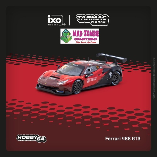 Tarmac Works Hobby 64 - Ferrari 488 GT3 Macau GT Cup 2022 Harmony Racing Chen Weian - (PRE-ORDER)
