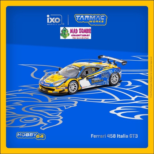 Tarmac Works 1:64 Hobby 64 - Ferrari 458 Italia GT3 GT Asia 2016 C. Van Dam / P. Bhirombhakdi