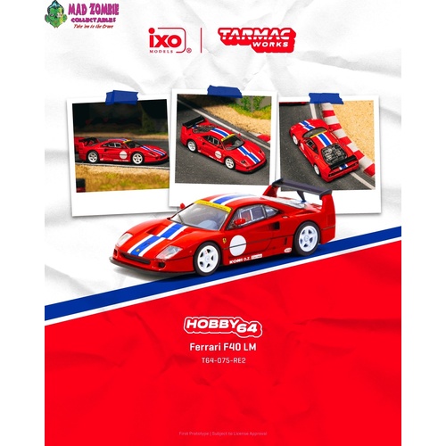 Tarmac Works Hobby 64 - Ferrari F40 LM Red - (PRE-ORDER)