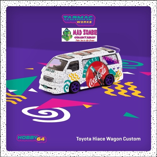 Tarmac Works Hobby 64 1/64 Scale - Toyota Hiace Wagon Custom Coca-Cola Delivery Van (PRE-ORDER)