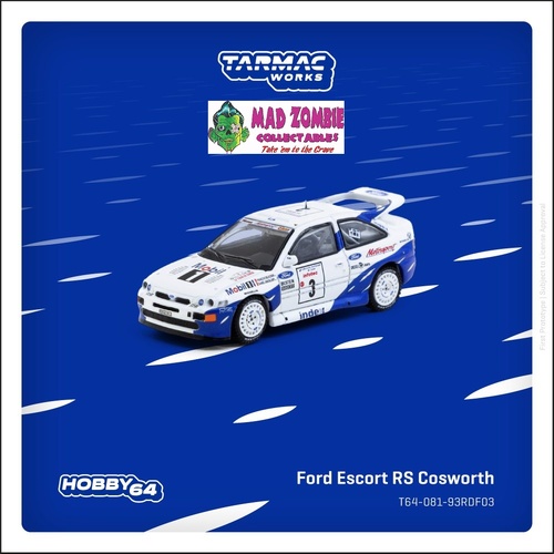 Tarmac Works Hobby 64 - Ford Escort RS Cosworth Tour de Corse - Rallye de France 1993 Winner François Delecour / Daniel Grataloup - (PRE-ORDER)