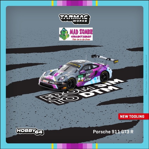 Tarmac Works Hobby 64 1/64 Scale - Porsche 911 GT3 R DTM 2023 Tim Heinemann