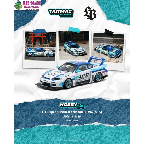 Tarmac Works Hobby 64 - LB-Super Silhouette Nissan SILVIA (S15) Auto Finesse - (PRE-ORDER)