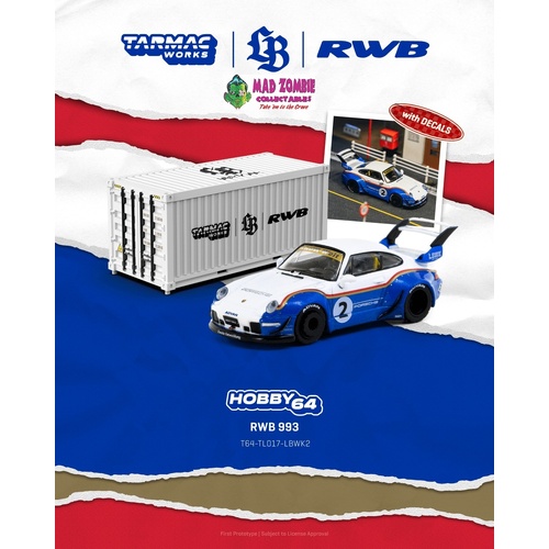 Tarmac Works Hobby 64 - RWB 993 Liberty Walk with container - (PRE-ORDER)
