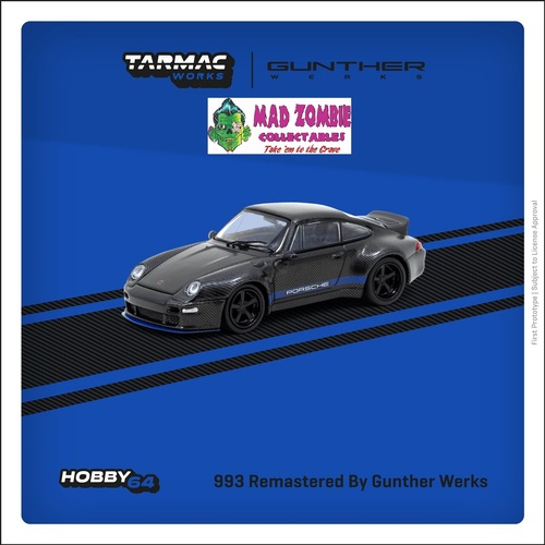 Tarmac Works 1/64 - 993 Remastered By Gunther Werks Black Carbon Fiber