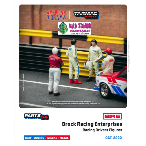 Tarmac Works Parts 64  - Figures Set Race Drivers Brock Racing Enterprises