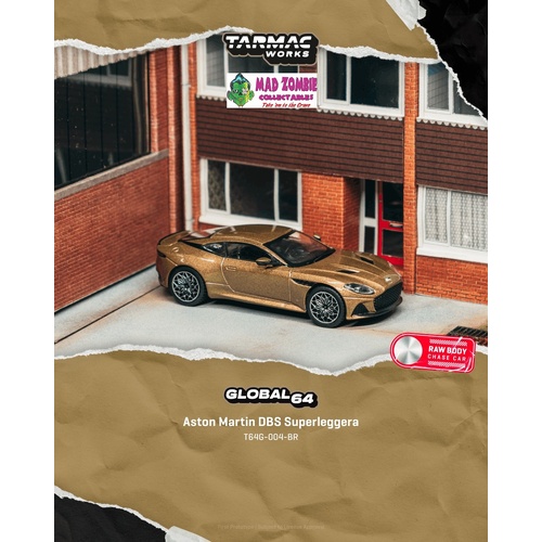 Tarmac Works Global 64 - Aston Martin DBS Superleggera Brown Metallic (Possible Chase Car Supplied) - (PRE-ORDER)