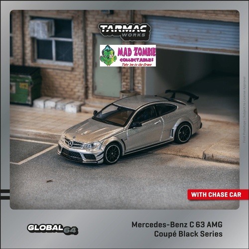 Tarmac Works Hobby 64 1/64 Scale - Mercedes-Benz C 63 AMG Coupé Black Series Silver Metallic (PRE-ORDER)