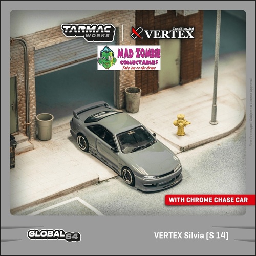 Tarmac Works Global 64 - VERTEX Silvia (S 14) Grey - (PRE-ORDER)