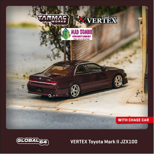 Tarmac Works 1:64 Global 64 - VERTEX Toyota Mark II JZX100 Purple Metallic