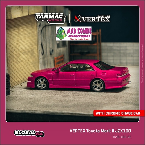Tarmac Works Global 64 -VERTEX Toyota Mark II JZX100 Red Metallic - (PRE-ORDER)