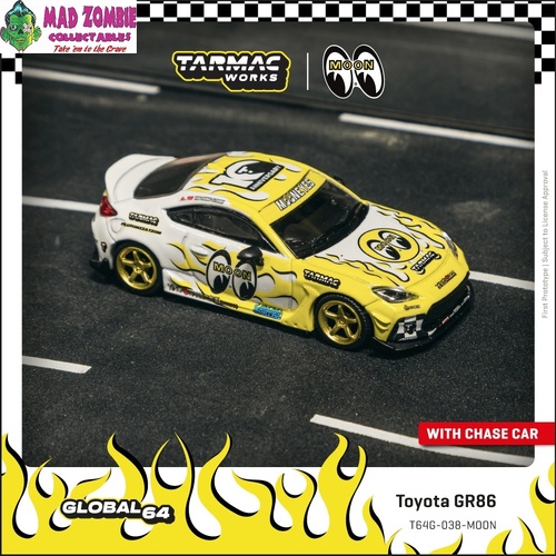 Tarmac Works Global 64 -Toyota GR86 MOONEYES (POSSIBILITY OF CHASE VAIRIANT) - (PRE-ORDER)