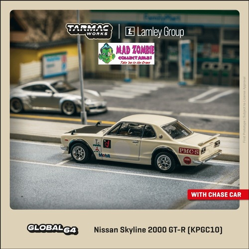 Tarmac Works Global 64 - Nissan Skyline 2000 GT-R (KPGC10) White Lamley Special Edition