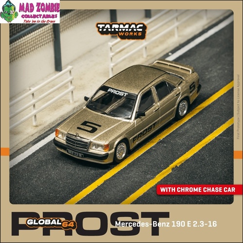 Tarmac Works Global 64 -Mercedes-Benz 190 E 2.3-16 Race of Champion 1984 Alain Prost - (PRE-ORDER)