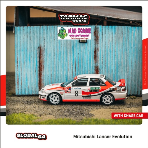 Tarmac Works Global 64 -  Mitsubishi Lancer Evolution Rallye Monte-Carlo 1993 K. Eriksson / S. Parmander
