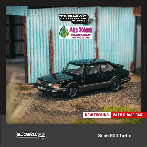 Tarmac Works Global 64 1/64 Scale - Saab 900 Turbo Black