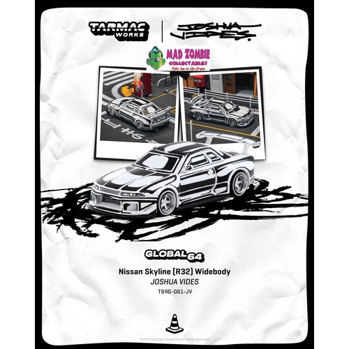 Tarmac Works Global 64 - Nissan Skyline (R32) Widebody - Designed by JOSHUA VIDES - (PRE-ORDER)