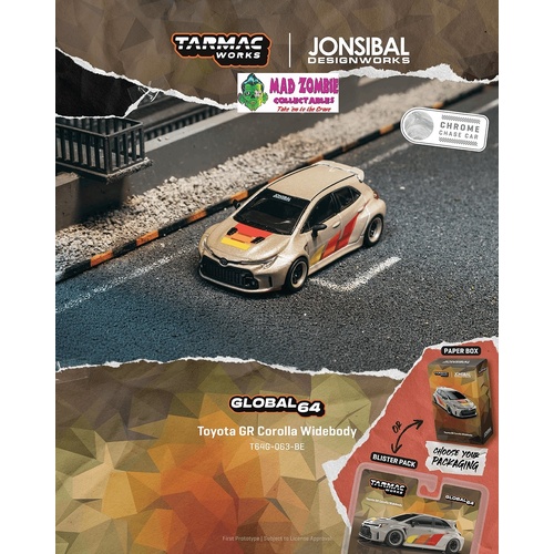 Tarmac Works Global 64  -  Toyota GR Corolla Widebody Beige (Possible Chase Supplied) - (PRE-ORDER)