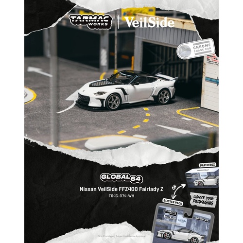 Tarmac Works Global 64 - Nissan VeilSide FFZ400 Fairlady Z White (Possible Chase Supplied) - (PRE-ORDER)