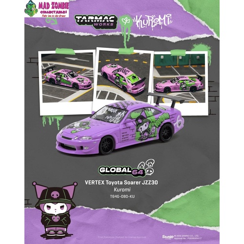 Tarmac Works Global 64 - VERTEX Toyota Soarer JZZ30 Kuromi - (PRE-ORDER)