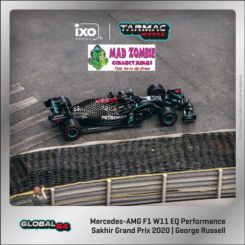 Tarmac Works Global 64 - Mercedes-AMG F1 W11 EQ Performance Sakhir Grand Prix 2020 George Russell