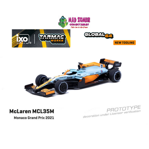 Tarmac Works 1:64 McLaren MCL35M Monaco Grand Prix 2021 #3 Daniel Ricciardo