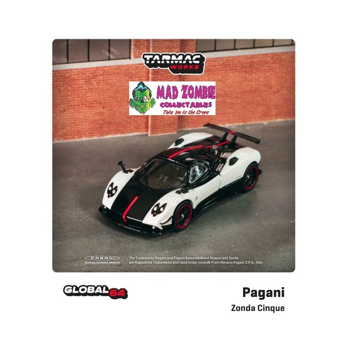 Tarmac Works 1:64 Global 64 - Pagani Zonda Cinque Bianco Benny