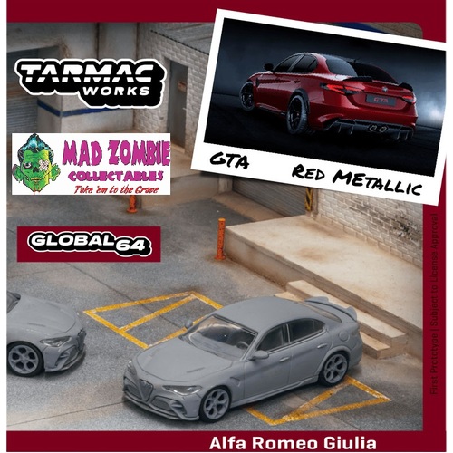Tarmac Works 1:64 Global 64 - Alfa Romeo Giulia GTA Red Metallic New Tooling