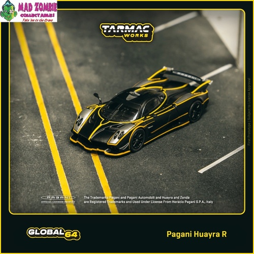 Tarmac Works Global 64 - Pagani Huayra R Matt Black / Silver (PRE-ORDER)