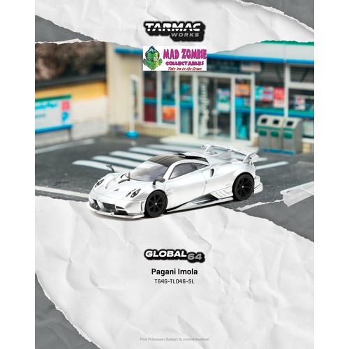 Tarmac Works Global 64 - Pagani Imola Matt Silver - (PRE-ORDER)