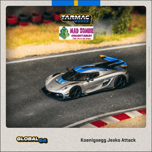 Tarmac Works Global 64 - Koenigsegg Jesko Attack Silver - (PRE-ORDER)