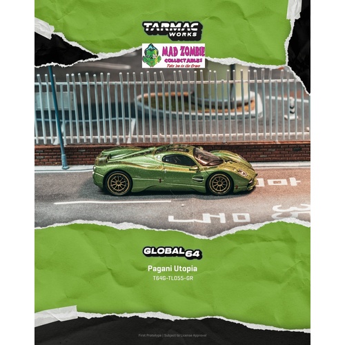Tarmac Works Global 64 - Pagani Utopia Green Metallic - (PRE-ORDER)