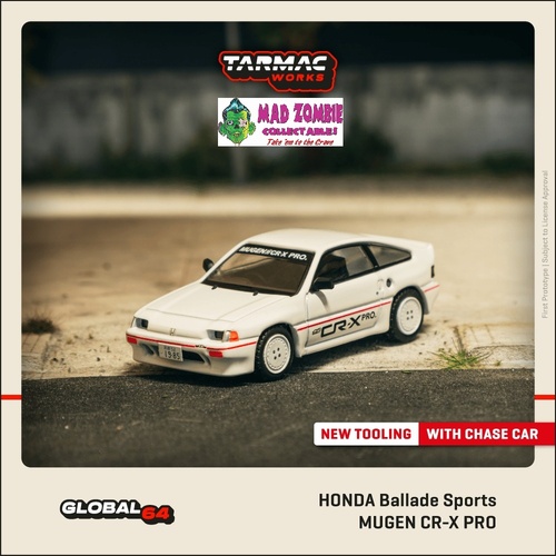Tarmac Works Global 64 - HONDA Ballade Sports MUGEN CR-X PRO White  (PRE-ORDER)