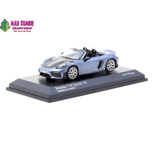 Tarmac Works Hobby 64 - MINICHAMPS x Tarmac Works 1/64 Porsche 718 Spyder RS Vanadium Grey Metallic (Limited to 1776 Pieces Word Wide)  - (PRE-ORDER)