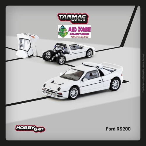 Tarmac Works Hobby 64 - Ford RS200 White  (PRE-ORDER)